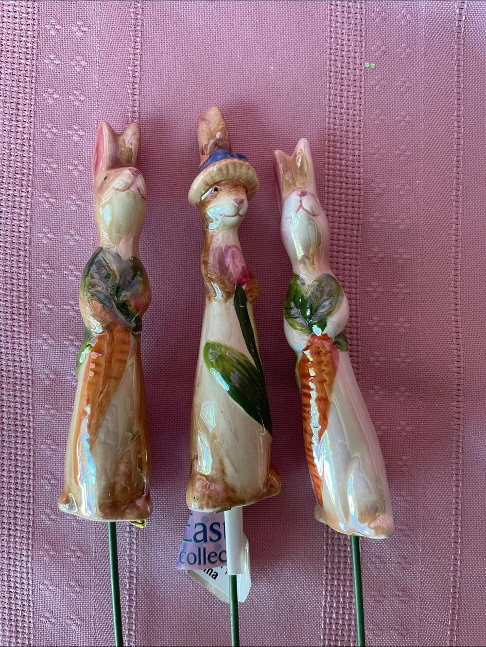 Hobby Lobby Pastel Bunny & 'Happy Easter' Garden Picks